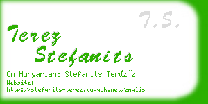 terez stefanits business card